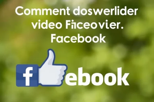 Comment télécharger vidéo Facebook facilement et rapidement