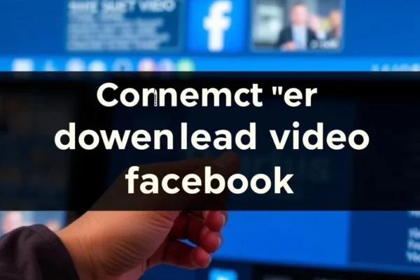Comment télécharger vidéo facebook facilement et rapidement