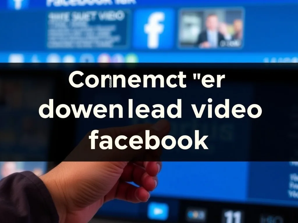 Comment télécharger vidéo facebook facilement et rapidement